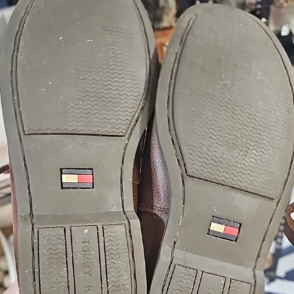 Tommy Hilfiger Brown Leather Boat Shoes